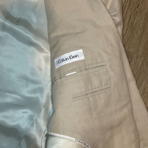 Calvin Klein Blazer Sports Coat Suit Jacket Linen Professional Preppy Size XL - Picture 5 of 12